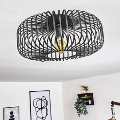 Plafonnier Wemude Noir, 1 Lumiere