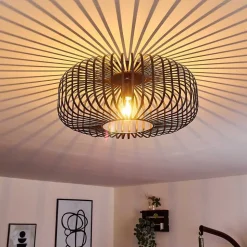 Plafonnier Wemude Noir, 1 Lumiere