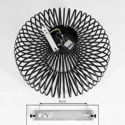 Plafonnier Wemude Noir, 1 Lumiere