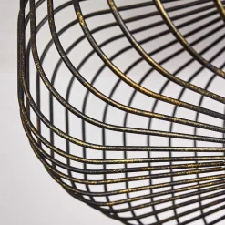 Plafonnier Wemude Noir Dore, 1 Lumiere