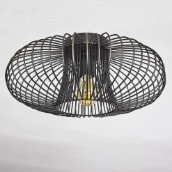 Plafonnier Wemude Noir Dore, 1 Lumiere