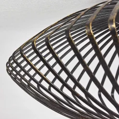 Plafonnier Wemude Noir Dore, 1 Lumiere