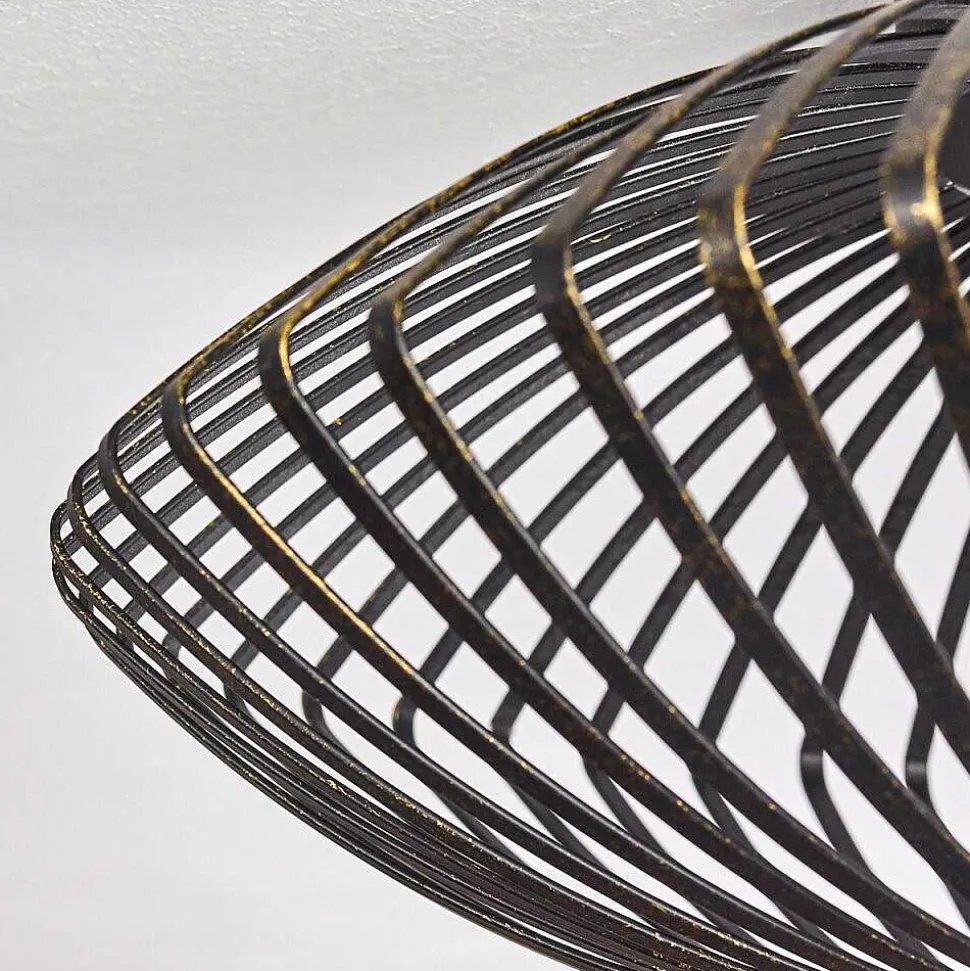 Plafonnier Wemude Noir Dore, 1 Lumiere