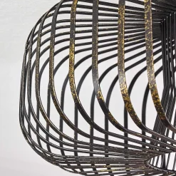 Plafonnier Wemude Noir Dore, 1 Lumiere