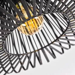 Plafonnier Wemude Noir Dore, 1 Lumiere