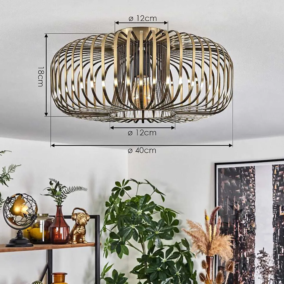 Plafonnier Wemude Vieux Laiton, 1 Lumiere