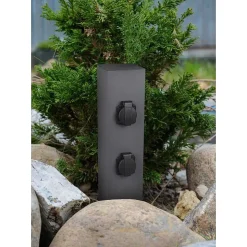 Prise Trio Garden Socket Anthracite