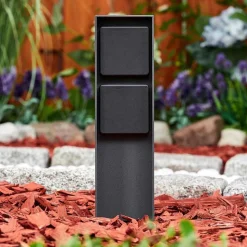 Prises Électriques D\\'Exterieur Reigolil Anthracite, Noir