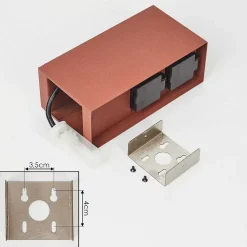 Prises Électriques D\\'Exterieur Abilene Rouille, Noir