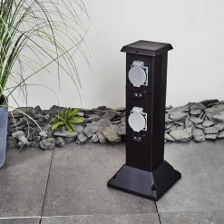 Prises Électriques D\\'Exterieur Gervais Gris, Noir