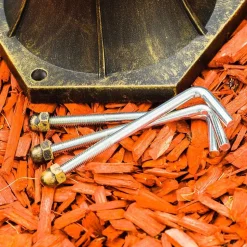 Reverbere Antibes Brun Dore, 3 Lumieres