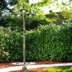 Reverbere Elgin Brun Dore, 3 Lumieres