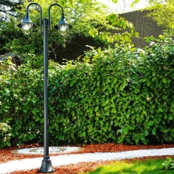 Reverbere Elgin Noir, 2 Lumieres