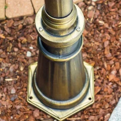 Reverbere Hong Kong Bronze Transparent, 3 Lumieres