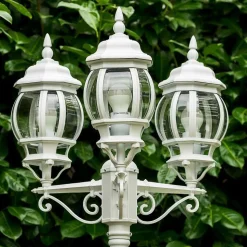 Reverbere Kobe Blanc, 3 Lumieres