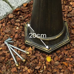 Reverbere Kobe Brun Dore, 3 Lumieres