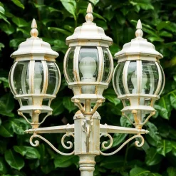 Reverbere Kobe Or, Blanc, 3 Lumieres