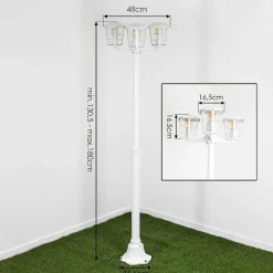 Reverbere Lalwori Blanc, 3 Lumieres