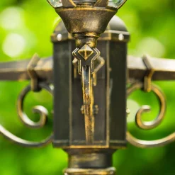 Reverbere Ribadeo Noir Dore, 3 Lumieres