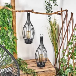 Set De Lampe De Table Solaire Quillagua Led Noir, 1 Lumiere