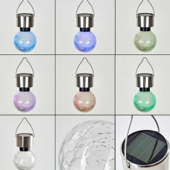 Set De Lampes Solaires Falco Led Argente, 1 Lumiere