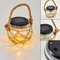 Set De Lampes Solaires Maastricht Led Noir, 1 Lumiere