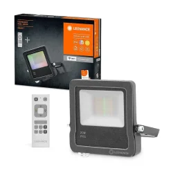 Spot De Jardin Ledvance Smart+ Anthracite, 1 Lumiere, Telecommandes, Changeur De Couleurs