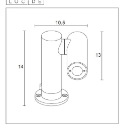 Spot De Jardin Lucide Tatum Led Anthracite, 1 Lumiere
