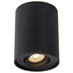 Spot De Plafond Lucide Tube Noir, 1 Lumiere