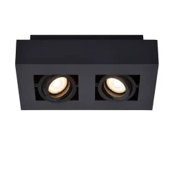Spot De Plafond Lucide Xirax Led Noir, 2 Lumieres