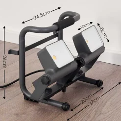 Spot D'Exterieur Dyndved Led Gris, 2 Lumieres