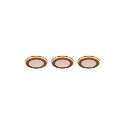 Spot Encastrable - Kit De 3 Trio Argus Led Chrome, 6 Lumieres, Telecommandes, Changeur De Couleurs