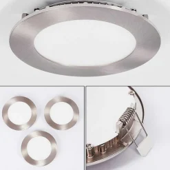 Spot Encastrable Finsrud Led Nickel Mat, 1 Lumiere