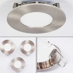 Spot Encastrable Finsrud Led Nickel Mat, 1 Lumiere