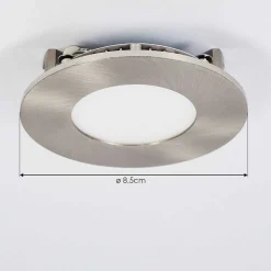 Spot Encastrable Finsrud Led Nickel Mat, 1 Lumiere