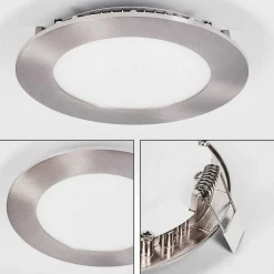 Spot Encastrable Finsrud Led Nickel Mat, 1 Lumiere