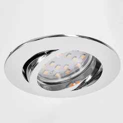Spot Encastrable Kerrouan Led Chrome, 1 Lumiere