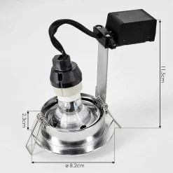 Spot Encastrable Kerrouan Led Chrome, 1 Lumiere