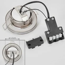 Spot Encastrable Percoq Led Nickel Mat, 1 Lumiere