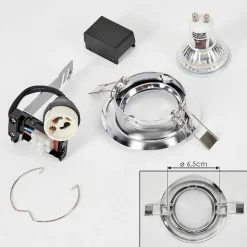 Spot Encastrable Vibersviller Led Chrome, 1 Lumiere