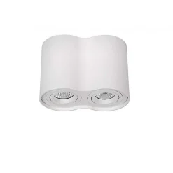 Spot Lucide Tube Blanc, 2 Lumieres