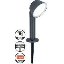 Spot Sur Pieu Lutec Dakota Led Anthracite, 1 Lumiere