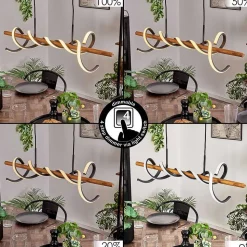 Suspension Alvarim Led Ecru, Noir, 1 Lumiere