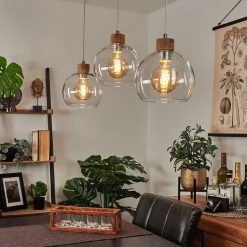 Suspension Andeer Chrome, Ecru, 3 Lumieres