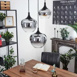 Suspension Azurara Noir, 3 Lumieres