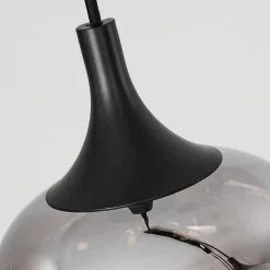 Suspension Azurara Noir, 4 Lumieres