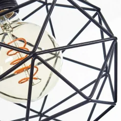 Suspension Bacabal Bois Clair, Noir, 4 Lumieres