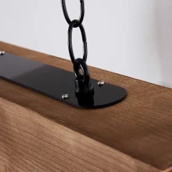 Suspension Berat Brun, Noir, 5 Lumieres