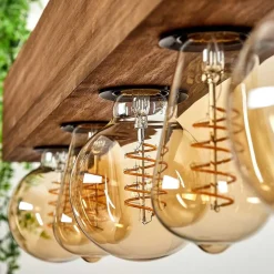 Suspension Berat Brun, Noir, 5 Lumieres