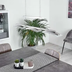 Suspension Bolonda Led Nickel Mat, 3 Lumieres